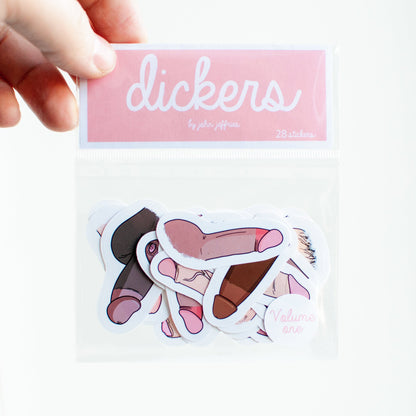 Dickers: Volume One (28 Stickers) Dick Stickers, Penis Stickers, Cock Stickers