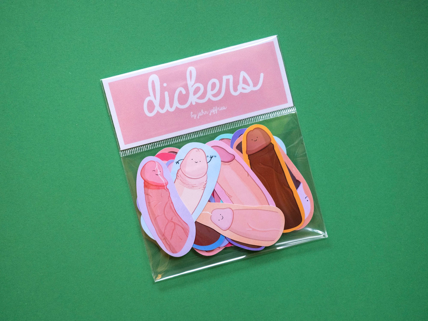 Dick Stickers, Dickers: Volume Three (20 stickers) - erotic stickers, Penis Stickers, Cock Stickers, Only Glans