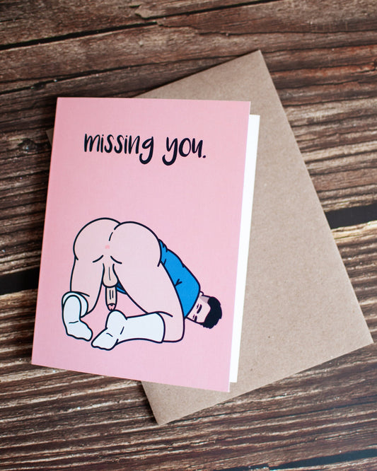 Missing You Greeting Card - blank inside