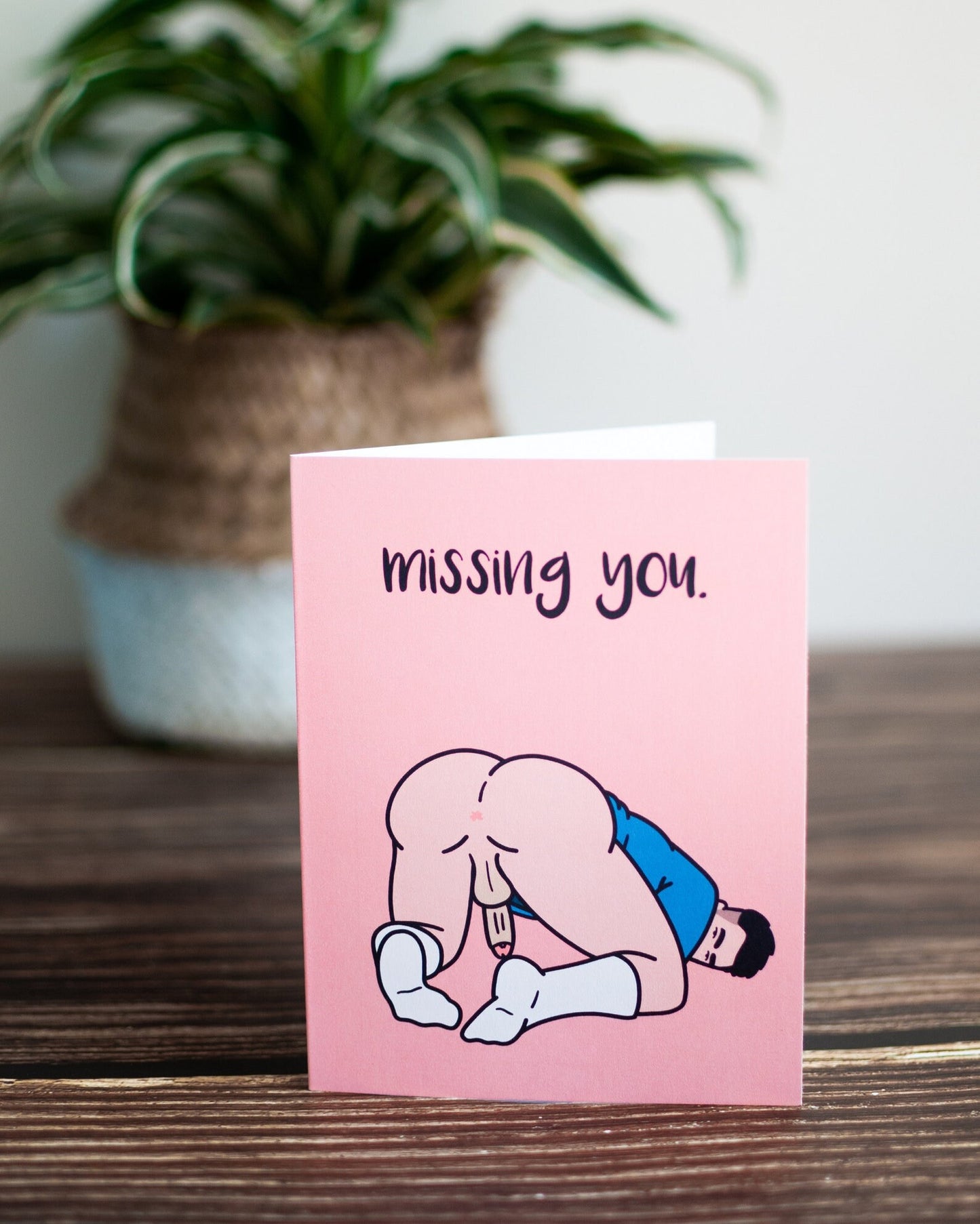 Missing You Greeting Card - blank inside